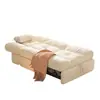 Sofá Cama Individual Plegable Doble Uso Modelo Nuevo 2026 para Apartamentos Pequeños, Cama Plegable Extensible, Estilo Nube Estrecha Crema, Se Puede Usar como Cama