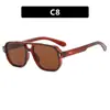 Gafas de Sol Kedun de Doble Puente y Montura Pequeña Poligonales Estilo Europeo y Americano Retro Casual Tendencia para Conducir