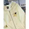 Suéter Grueso con Capucha Forrado de Polar para Mujer Abrigo con Capucha Sudadera con Capucha Estampada Holgada Hip Hop Moderno Elegante Explosiones