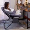 Sofá pequeño y perezoso, silla para computadora en casa, silla para dormitorio, respaldo, taburete plegable cómodo, silla para dormitorio, respaldo.