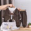 2025 Nuevo Otoño Moda Bebé Niño Traje Elegante de Manga Larga Bebé Niño Moda Otoño Manga Larga Seis Botones Traje de Tres Piezas