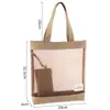 Bolsa de malla especial para exámenes, bolso de un solo hombro, bolso para tutores, bolsa con cremallera, archivador de datos A4, malla transparente, gran capacidad
