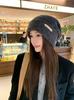 Sombrero de lana de otoño e invierno para circunferencia de cabeza grande, versátil, casual, para el frío, con lana, cálido, para amantes, protección para las orejas, sombrero tejido