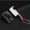 Gadget de aço inoxidável mini pingente de chave faca não dobrável dividido abridor de garrafa expresso faca portátil para exterior