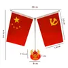 Adorno de bandera para coche, bandera roja pequeña para interior de coche, asta de bandera decorativa para coche, bandera para salpicadero, asta de bandera de alta gama para escritorio de oficina