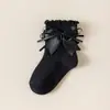 Nuevos Calcetines Infantiles 2026 para Bebés y Niños, Calcetines para Bebé Estilo Español con Lazo Grande, Calcetines de Estudiante Princesa para Niñas, Calcetines con Puño Holgado