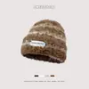 Gorro de Lana Tejido Cálido para Otoño e Invierno para Mujer, Gorro con Protección para los Oídos para Mamá Ciclista, Gorro Integrado con Bufanda, A Prueba de Frío