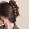 Horquilla para el pelo con forma de bola marrón grande para otoño e invierno, accesorio para el cabello elegante con forma de tiburón, para mujer, 2024