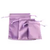 Bolsas de terciopelo con cordón de venta caliente al por mayor, Bolsas de terciopelo con cordón para anillos de joyería, Almacenamiento de empaque para joyería y cosméticos
