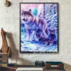 A nova pintura de diamante 5D família de lobos animal diy diamante completo pintura decorativa Amazon fornecedores transfronteiriços atacado