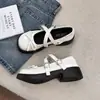 Zapatos de hada elegantes franceses vintage con faldas mocasines de moda Mary Janes zapatos de vestir zapatos pequeños de cuero mujer