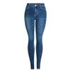 Jeans de Mujer de Cintura Alta Wish Amazon Estilo Europeo y Americano Ajustados Lavados de Alto Estiramiento Tiro Medio Pantalones Largos