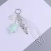 Novo Pingente Chaveiro Estrela da Moda Tendência, Acessório Estrela Colorida com Borla Prateada, Decoração para Carro e Bolsa