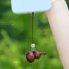Colgante Llavero Palo de Rosa Hoja Pequeña Colgante Calabaza Pequeña Tallado en Palo de Rosa Colgante Llavero Coche