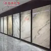 Nuevo Modelo Superficie de Cristal 1200*2400 Fondo Brillante Pared de Fondo Entrada Isla de Jade Azul Mesa Mostrador de Bar Mesa de Café Cristal Azul