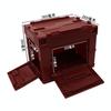 Caja plegable de plástico estilo japonés de 20 litros con doble puerta lateral, pequeña caja de almacenamiento para el hogar y camping al aire libre.