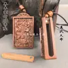 Colgante de Madera de Azufaifo Golpeada por el Rayo con Apertura Lateral, Colgante del Emperador Zhenwu, Colgante de Madera de Azufaifo, Adorno Colgante, Colgante para el Cuello, Emperador Zhenwu