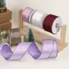 Fivela de Pano Amassado Composto de 6,3cm com Laço de Natal Feito à Mão DIY Decoração de Bolsa de Mão Fita