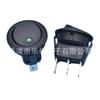 Interruptor Iluminado Redondo Branco em Forma de Barco 12V 24V 220V Luz Olho de Gato Interruptor Rocker LED Modificado para Carro