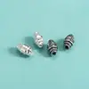 Cuentas Espaciadoras Pequeñas de Flor Hechas a Mano de Plata de Ley S925 Cubo de Cuentas Pulsera de Cuerda Hecha a Mano DIY Pulsera de Cristal Cuentas Sueltas Accesorios para Ensartar