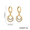 Europa y Estados Unidos transfronterizos nuevo comercio exterior chapado en cobre oro real incrustado circonita aretes moda personalidad nicho temperamento joya para el oído venta al por mayor
