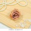 Flores Simuladas de Rosa Pequeña Tela de Seda Cabeza de Rosa Segura Venta al por Mayor Decoración de Pared de Flores para Fondo de Salón de Bodas Arreglo Floral Azul