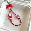 Cadena Lanyard para Teléfono Móvil Lazo Rojo Fruta Media Colgante Llavero Cámara CCD Lindo Ins