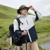 Chaqueta de Trabajo Tres en Uno Desmontable de Dos Piezas a Prueba de Viento Cálida para Otoño e Invierno con LOGOTIPO Estampado y Bordado