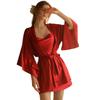 Pijama de Hada para Mujer Verano Seda de Imitación Estilo Puro Lustre Camisón de Tirantes Ropa de Casa que las Mujeres Pueden Usar Traje de Bata de Casa 468
