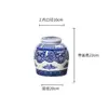 Novo vaso de cerâmica de porcelana azul e branca estilo chinês com tampa, pote de armazenamento, ornamento de decoração para casa na sala de estar, disponível para atacado