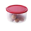 Caja Transparente Redonda de Grado Alimenticio para Conservar Frescura con Tapa, Caja de Almacenamiento para Refrigerador, Caja de Almacenamiento Doméstica de Gran Capacidad para Cocina