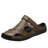 Sandálias Baotou Transfronteiriças 2025 Masculinas Antiderrapantes Feitas à Mão com Solado Macio Calçados de Uso Duplo Moda Casual Beach Shoes