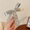 Anillo para el cabello con línea telefónica y lazo plateado, trenza de burbujas con sentido avanzado, cuerda para el cabello, cola de caballo, anillo para el cabello liso y dulce