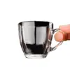 Vaso Recto de Vidrio de Borosilicato de Fondo Grueso, Taza para Leche y Té Verde, Taza Resistente a Altas Temperaturas para Bebidas Frías y Café, Vaso para Uso en Hotel y Hogar