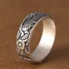 Atacado 990 pés joias de prata homens e mulheres personalidade anel Magpie Azalea prata tailandesa vintage requintado anel de prata esterlina