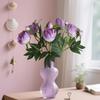 Peonía de Alta Gama de 2 Cabezas Flor Artificial Estilo Chino Decoración de Sala de Estar Flor Arreglo Floral para Mesa de Comedor Ramo de Flores Artificiales de Peonía