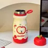 Taza Térmica de Bolsillo Mini con Forma de Manzana de Alta Apariencia, Acero Inoxidable 304, Compacta y Portátil para Estudiantes, con Asa para Beber Directamente