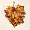 Decorações de folha de bordo transfronteiriças, Enfeites de Natal, Decorações de plantas de outono para o Halloween, Decorações de parede, Adereços para arranjo de cena de festival da colheita
