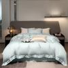 Juego de Sábanas de Verano de Hielo de Tencel Lenzing de 4 Piezas, Funda de Edredón de Seda, Sábana Ajustable Tamaño 1.8, Ropa de Cama Delgada