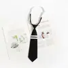 Estilo Cyndi Wang Corbata Gris Tb Perezosa Sin Nudo Estilo JK Universitario Rayas Corbata Pequeña para Mujeres Estilo Pareja Atada a Mano para Hombres