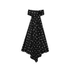 Moda Transfronteriza Europea y Americana Ins Influencer Más Vendido Retro Blanco y Negro Lunares Sin Mangas Chaleco Top Lunares Negros Otro