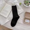Calcetines de Raya Vertical Lisos Estilo Coreano de Principios de Otoño Versátiles Sin Hueso Raya Vertical Calcetines Apilados Ropa Exterior Calcetines Largos Calcetines Postparto Calcetines de Media Pantorrilla