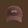 Gorra de Béisbol con Pico Bordado de Pato para Hombres y Mujeres, Suave para Primavera y Verano Estilo Hong Kong, Gorra de Sol que Realza el Rostro, Estilo Blanco Ins