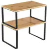 Estante de almacenamiento para cocina, organizador multifuncional de escritorio, especiero, estante de almacenamiento y organización de madera, gabinete de almacenamiento, estante de almacenamiento