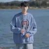 2026 Nueva Sudadera con Capucha de Cuello Redondo para Primavera y Otoño Marca Americana de Moda Ins Estampado Holgada Casual Top Moda Masculina