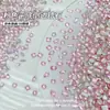 Joyería Rosa de Fondo Plano, Biselada, Ultra Brillante, Forma de Gota de Agua, Estilo Nuevo para Uñas con Acabado de Corte Natural de Alta Gama