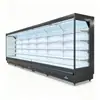 Vitrina Fría de Supermercado con Cortina de Aire para Frutas, Verduras, Brochetas Picantes para Hot Pot, Vitrina Refrigerada Vertical, Tamaño y Color Personalizables
