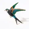 Versão coreana azul Hao do novo broche de andorinha de cor de óleo de gota de diamante de liga de desenho animado AliExpress spot