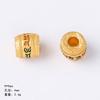 Colgante Redondo de Bendición con Seis Caracteres y Goteo de Aceite Dorado Mate Antiguo para Pulsera de Hilo Trenzado Thangka Accesorios de Pulsera