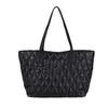 Bolsa de mão de grande capacidade da moda feminina 2024 nova bolsa de ombro de luxo leve texturizada simples bolsa de viagem rômbica